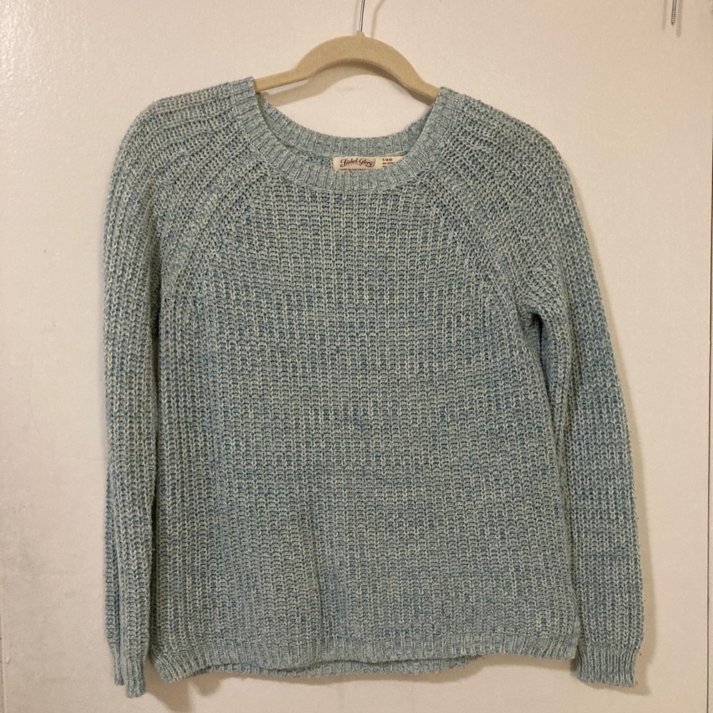 Blue knit sweater